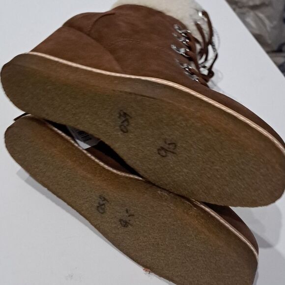 Steve Madden Marcel Cognac Suede Bootie - Picture 5 of 9